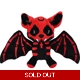 Red Skeleton Bat Plush Toy