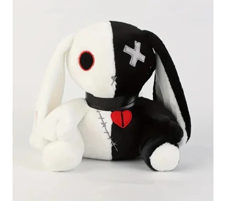 White & Black Dark Rabbit Plush Toy 25cm