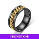 size 18.5 UK R gold detail spinner ring