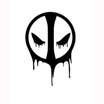 Deadpool Drip Logo Sticker