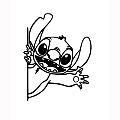 Stitch Peeking Sticker Large