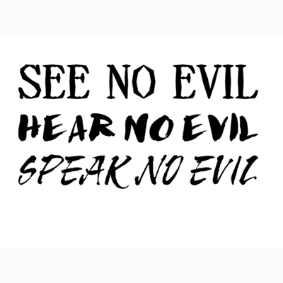 See No Evil, Hear No, Speak No Sticker
