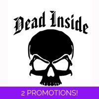 Dead Inside Skull Sticker Large