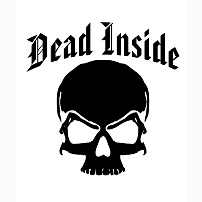 Dead Inside Skull Sticker Large
