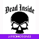 Dead Inside Skull Sticker Large