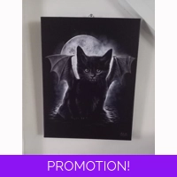 Batcat Vampire Kitten Canvas