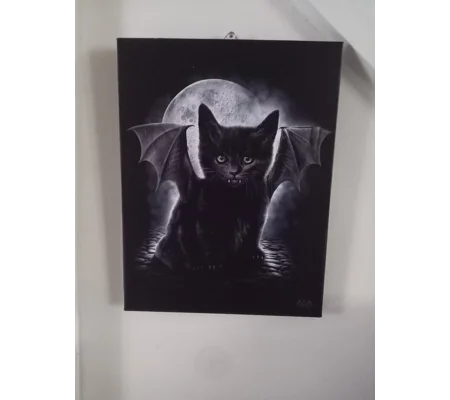 Batcat Vampire Kitten Canvas