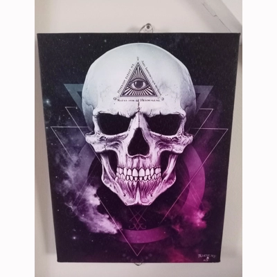 The Void Skull and all seeing eye canvas