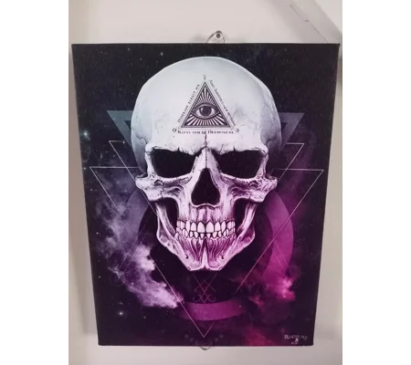The Void Skull and all seeing eye canvas