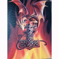 Mjolnir Canvas by Anne Stokes