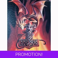 Mjolnir Canvas by Anne Stokes