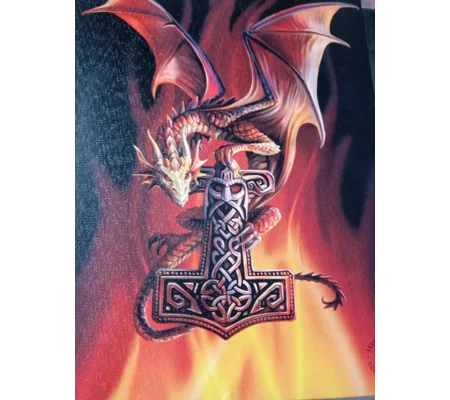 Mjolnir Canvas by Anne Stokes