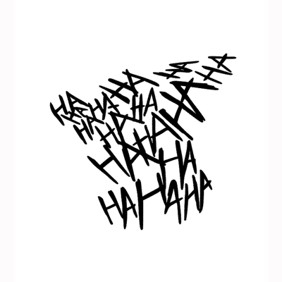 Ha Ha Ha Joker Sticker Large