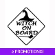 Witch On Board Sticker