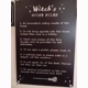 Witches House Rules metal sign