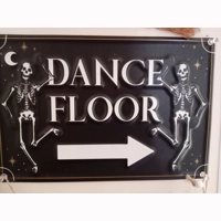 Metal Dance Floor sign