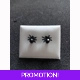 Black spider stud earrings