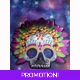 Day of the Dead purple mask