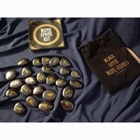 Black Onyx Rune Stone set