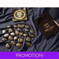 Black Onyx Rune Stone set