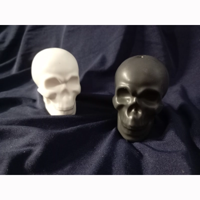 Black and White Skull Salt and Pepper shakers