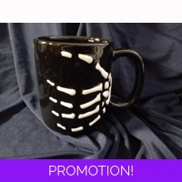 skeleton hand mug