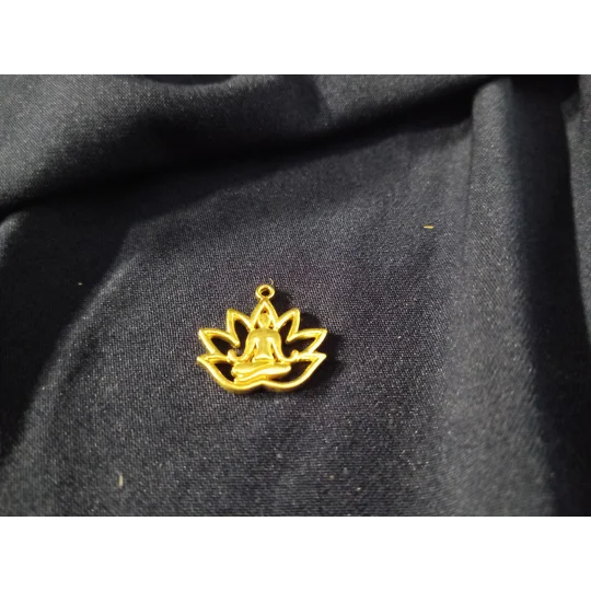 Gold coloured Chakra yoga stud earrings