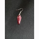 red coffin earrings