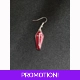 red coffin earrings