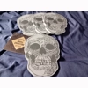 Grey Skull Coaster Set