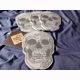 Grey Skull Coaster Set