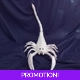White Skeleton Scorpion with posable tail