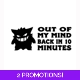 Gengar Out Of My Mind Back In 10 Minutes Sticker