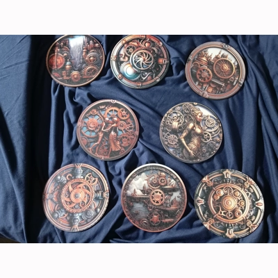 Steampunk  Set of 8 Coasters