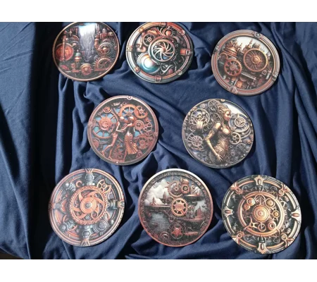 Steampunk Set of 8 Coasters