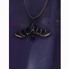 Black Enamel Bat Choker