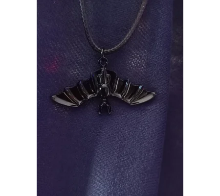 Black Enamel Bat Choker