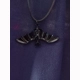 Black Enamel Bat Choker Necklace