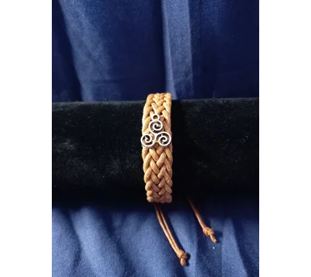 Tan colour Leather adjustable bracelet