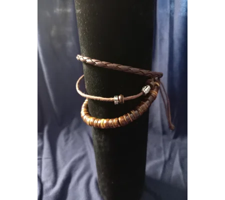 Triple Band Leather Bracelet
