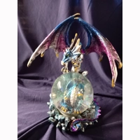 Blue dragon and orb