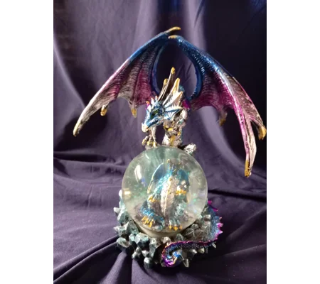 Blue dragon and orb