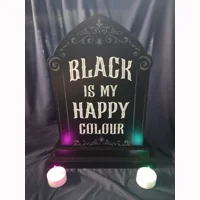 Black is my Happy Colour Tombston..