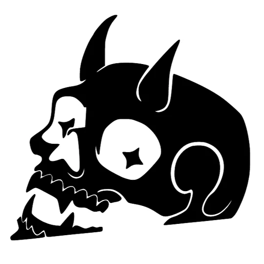 Skull Peeking Sticker