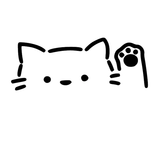 Peeking Cat Paw Sticker