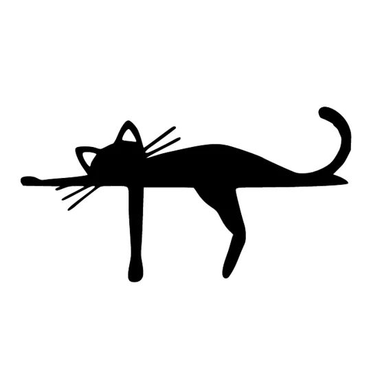 Sleeping Cat Trim Line Sticker