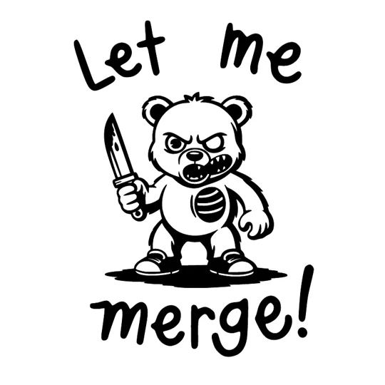 Let Me Merge Angry Zombie Bear Sticker