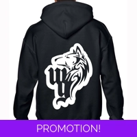 Witchazell Gothika Wolf Logo Hoodie