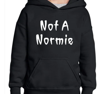 Not A Normie Wednesday Black Hoodie
