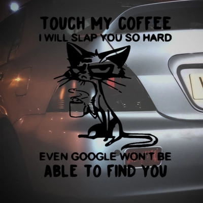 Touch My Coffee Sticker